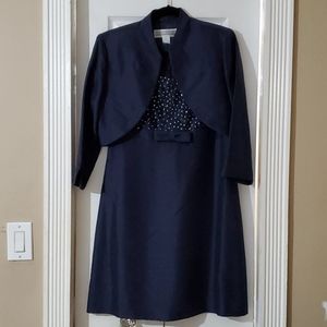 Jessica Howard navy 2 pc dress size 12